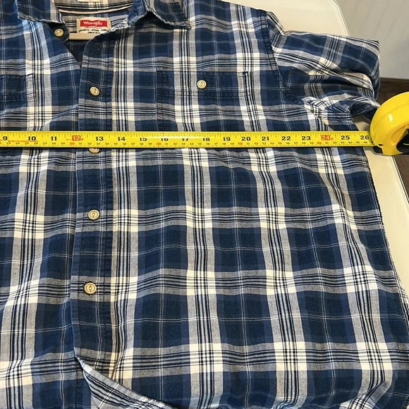 Wrangler Indigo Men's bundle of 3 XL/TG button down  100% cotton plaid - Picture 11 of 16